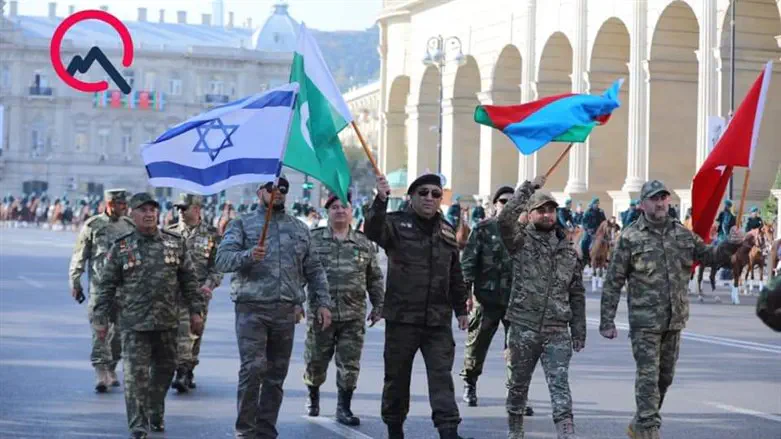 דגלי ישראל בחגיגות הניצחון האזרי