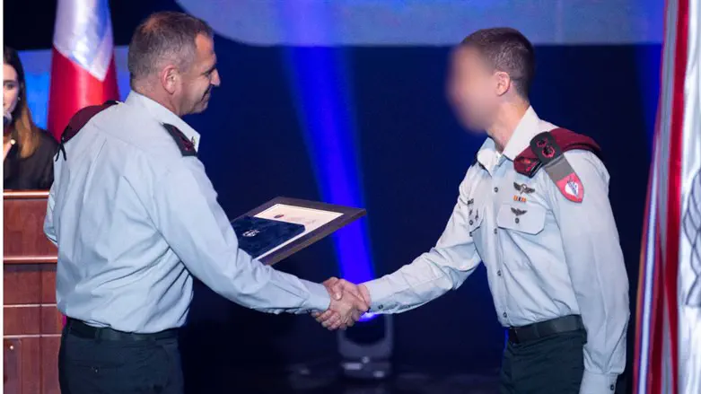 Chief of Staff with recipient of Operational Service Award