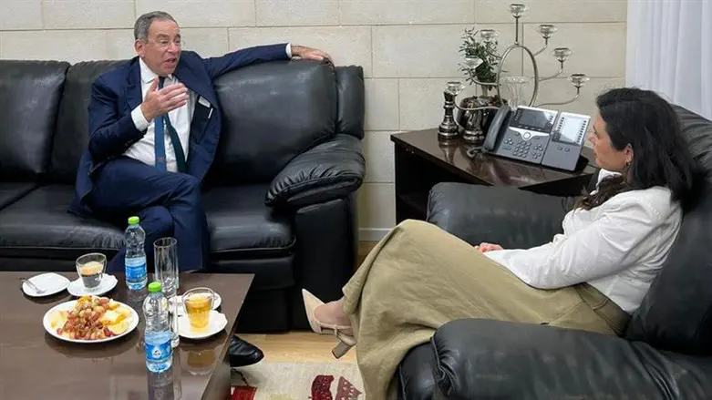 Interior Minister Ayelet Shaked with American Ambassador Tom Nides