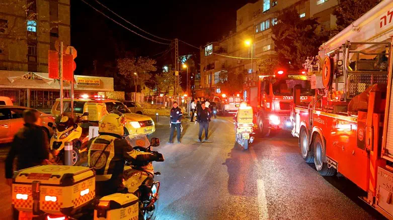 Scene of the fire in Jerusalem