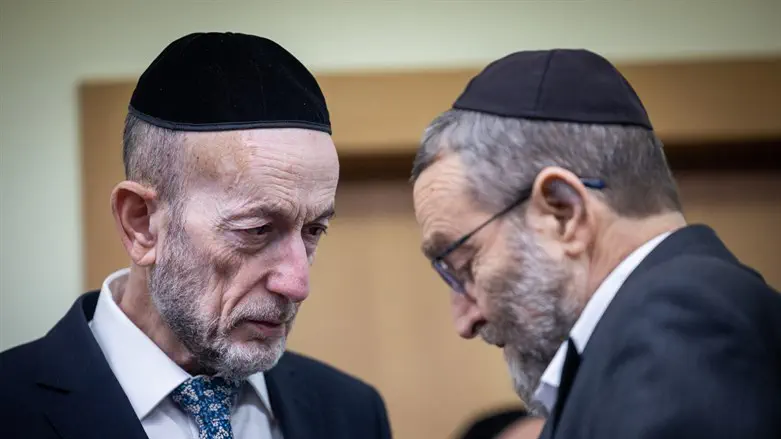 Uri Maklev (L) with Moshe Gafni (R)