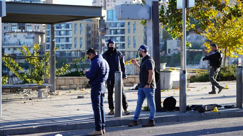 Scene of the explosion in Jerusalem