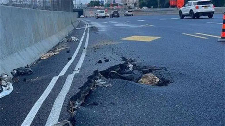 הבור שנפער בנתיבי איילון