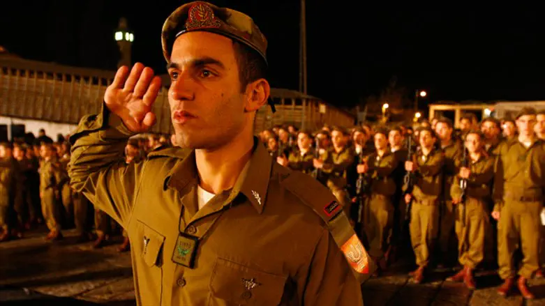 A swearing ceremony of Kfir Brigade soldiers at the Western Wall