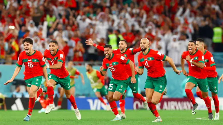 נבחרת מרוקו חוגגת סנסציה
