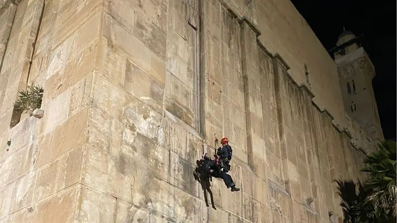 תרגיל של הכבאות בחברון