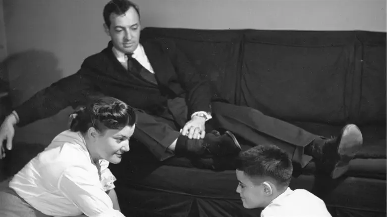 Saul Bellow, his wife Anita Goshkin, their son Gregory Bellow, circa 1940.