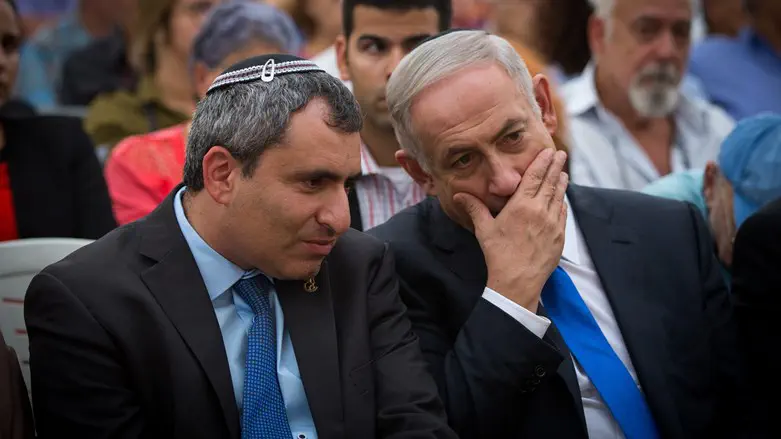 בנימין נתניהו וזאב אלקין