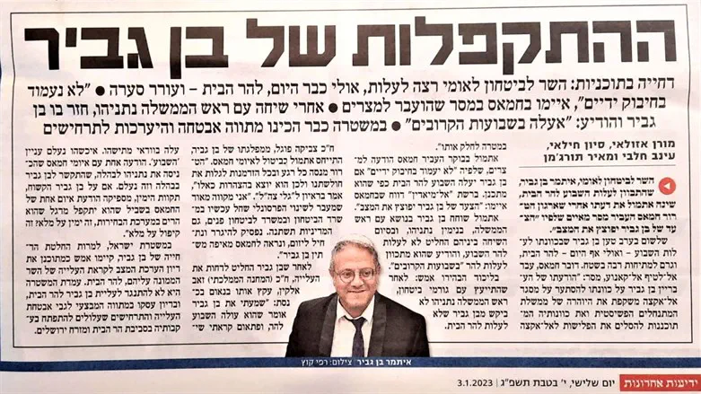 "ההתקפלות של בן גביר"