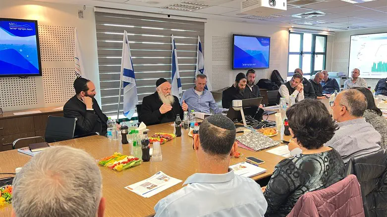 השר גולדקנופף עם ראשי רמ"י