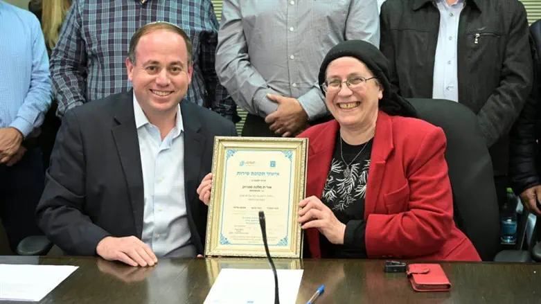 אורית סטרוק עם ראובן פינסקי