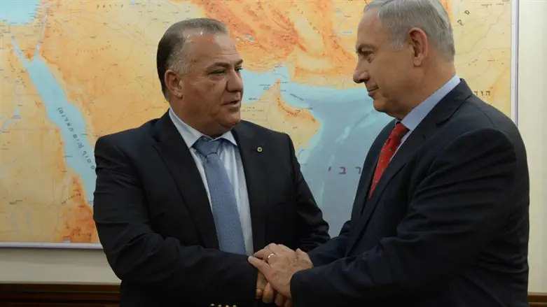 נתניהו בפגישה עם אחד מראשי הרשויות הערביות