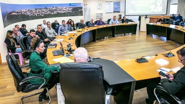 Идит Сильман в мэрии Ноф ха-Галиля