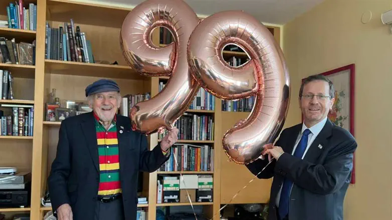 President Herzog with Walter Bingham