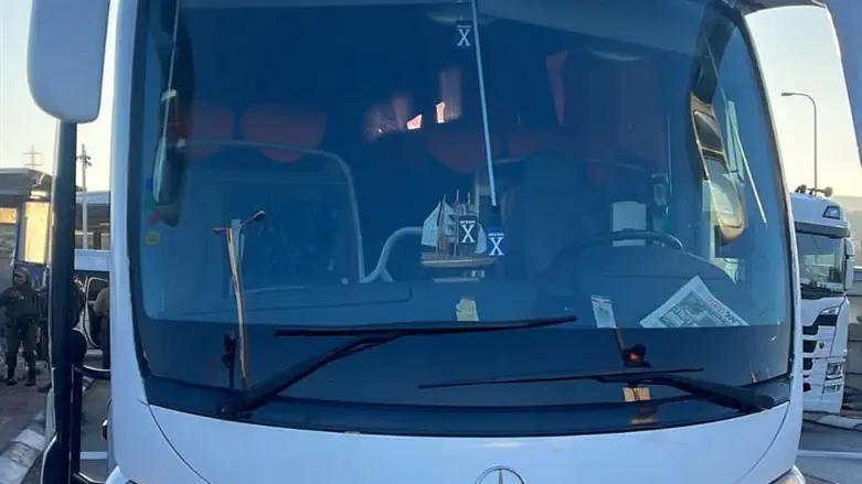 The bus which was carrying 30 infiltrators in its baggage compartment