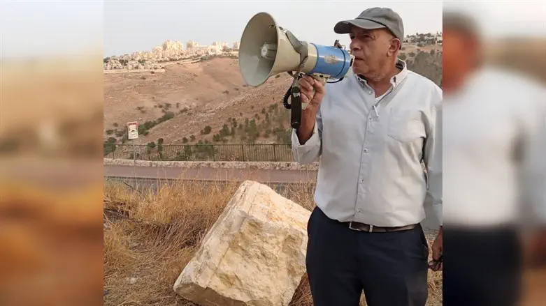 Elie Joseph demonstrating against arms sales