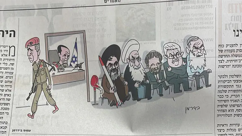 הקריקטורה של עמוס בידרמן בעיתון הארץ