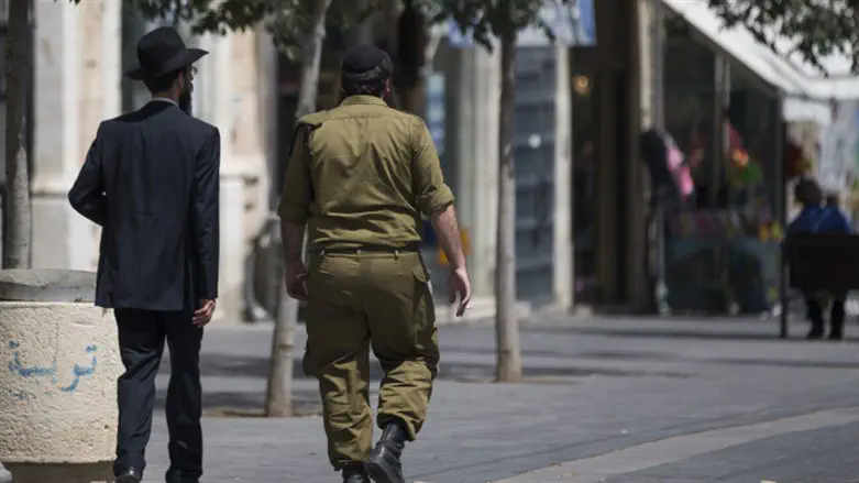 Haredi soldier in Jerusalem