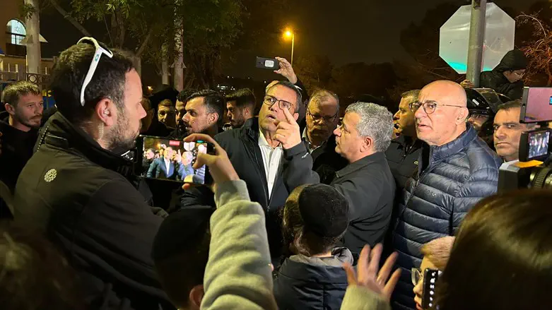Mayor Lion at the scene of the attack