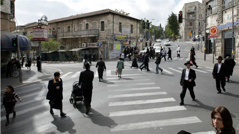 Kikar HaShabbat near the Meah Shearim neighborhood in Jerusalem