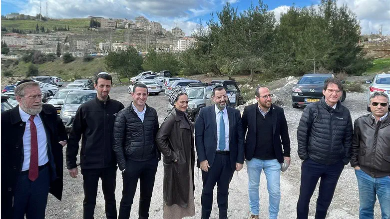 Coalition MKs during the tour