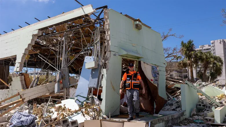 United Hatzalah team at recent disaster site