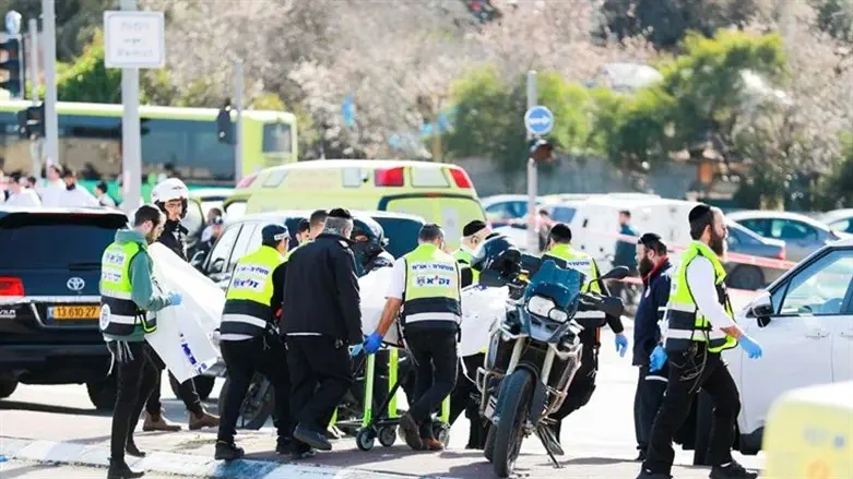 זירת פיגוע הדריסה ברמות