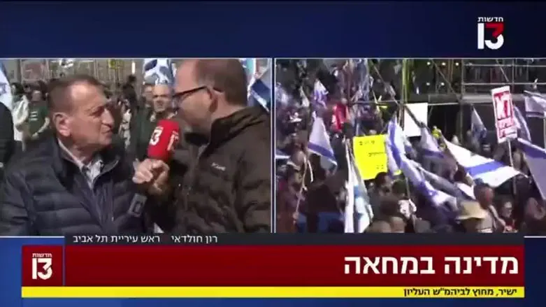 Скандальное заявление Рона Хульдаи 13 каналу