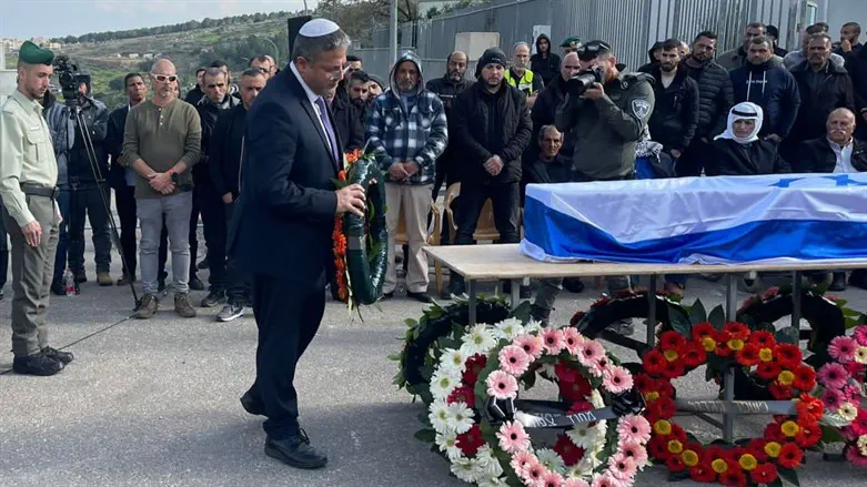 Итамар Бен-Гвир на похоронах