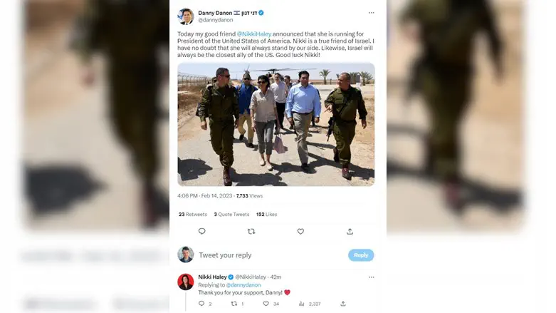 Твит Дани Данона и ответ Никки Хейли