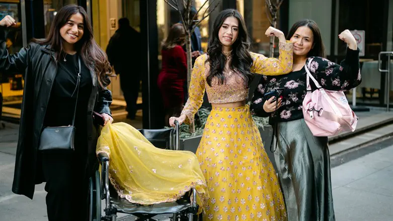 Brasch, center, and her sisters, who also live in New York