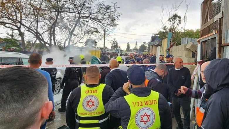 זירת הפיצוץ בלוד