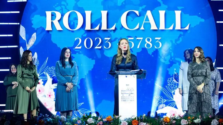 Esther Hecht, shlucha for Auckland, at conference for Chabad women emissaries.