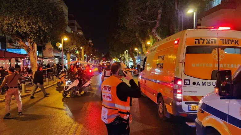 זירת הפיגוע בתל אביב