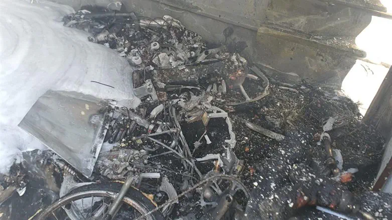 На месте пожара в Бейт-Шемеше