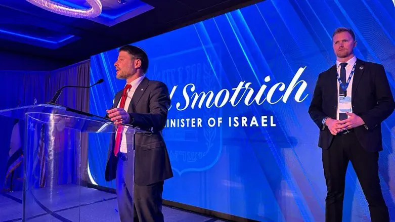Finance Minister Smotrich at Israel Bonds conference in Washington, DC