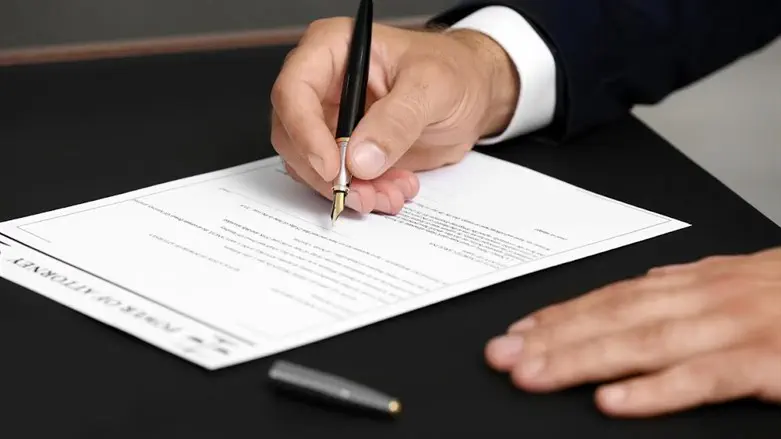חתימת חוזה. אילוסטרציה