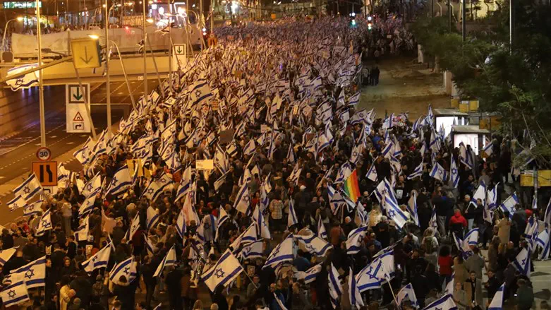 המחאה נגד הרפורמה בתל אביב