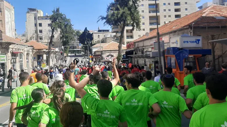 חברי עמותת "עדי ירושלים" במרתון ביום שישי האחרון