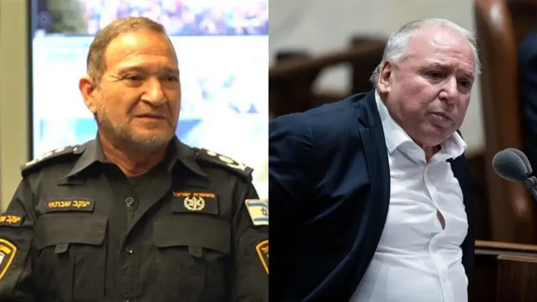 ח"כ דודי אמסלם והמפכ"ל קובי שבתאי