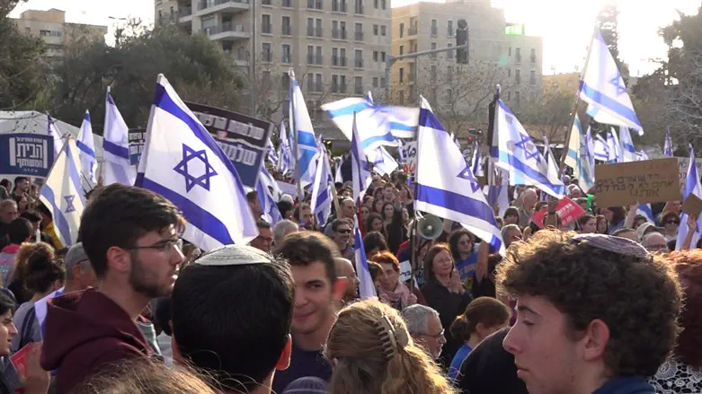 Демонстрация в Иерусалиме. Иллюстрация