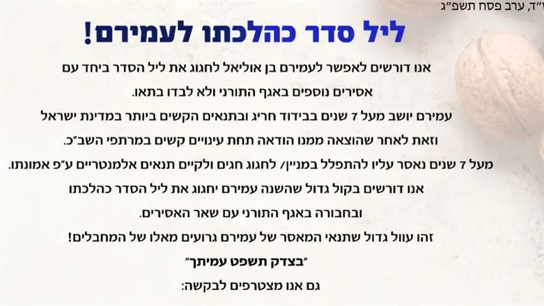 מכתב רבנים עמירם בן אוליאל