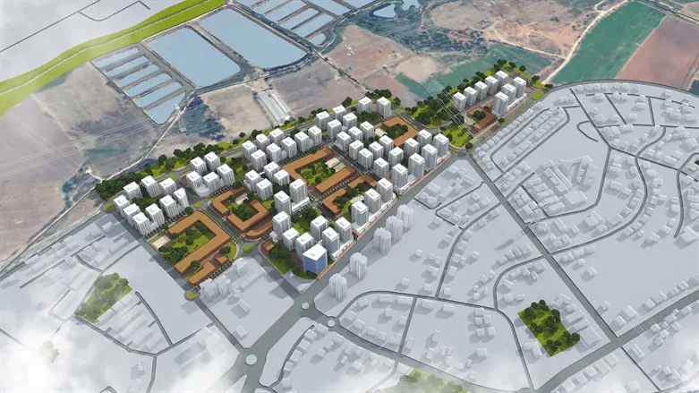 הדמיית מתחם 15 בחדרה