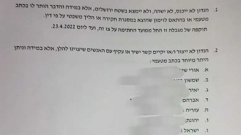 צו הרחקה לפעילי חוזרים להר