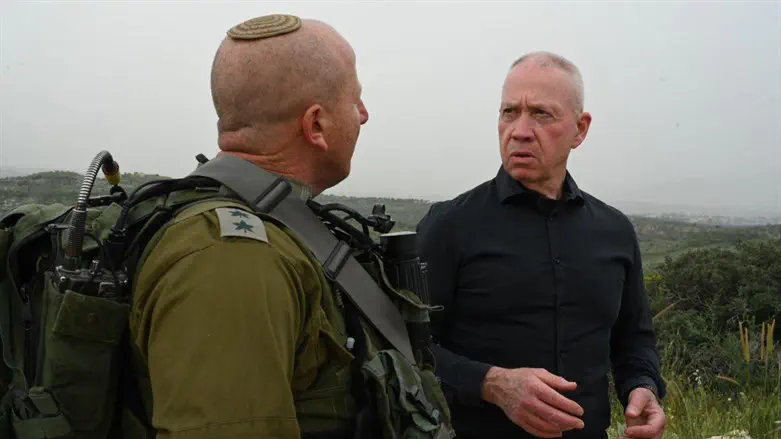 Yoav Gallant in Samaria