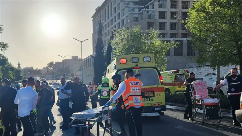 זירת הפיגוע בשכונת שמעון הצדיק