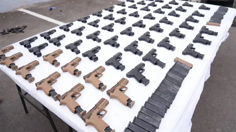 The confiscated weapons