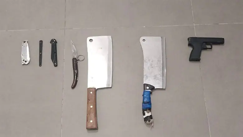 The confiscated weapons