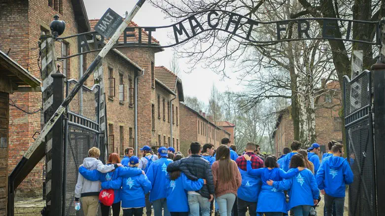 March of the Living at the Auschwitz-Birkenau camp site in Poland