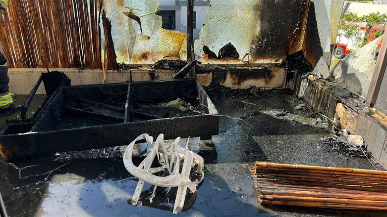 damaged balcony of MK Cohen's apartment